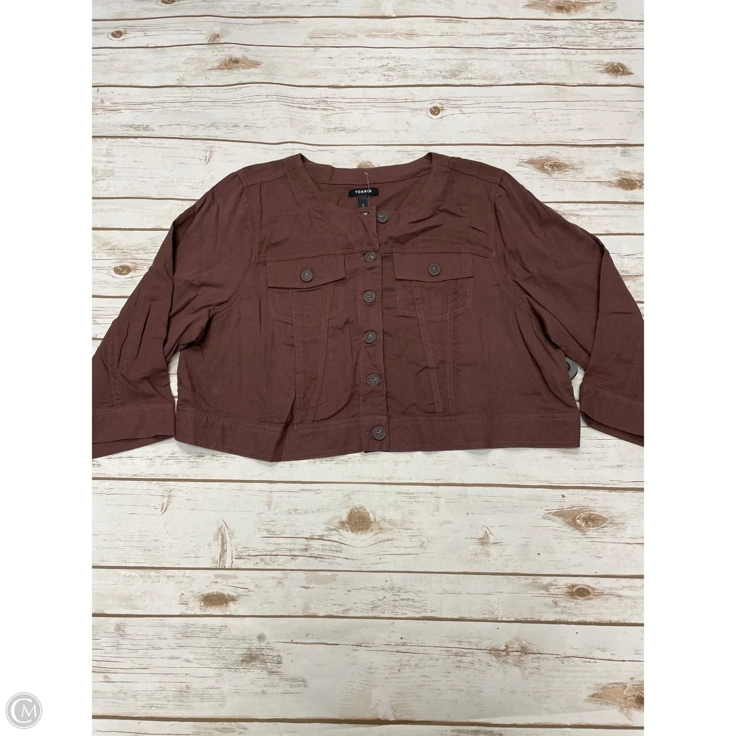 Blazer By Torrid In Brown, Size: 2x