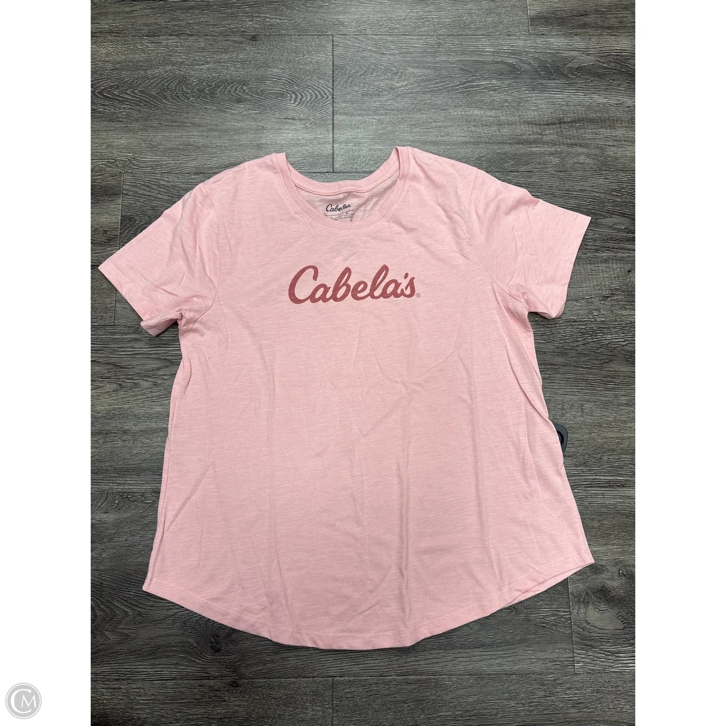 Top Short Sleeve By Cabelas In Pink, Size: L