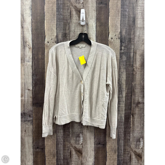 Sweater Cardigan By Loft In Tan, Size: Mp