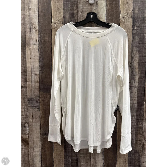 Athletic Top Long Sleeve Crewneck By Tek Gear In White, Size: Xl