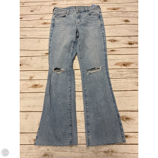Jeans Straight By American Eagle In Blue, Size: 10