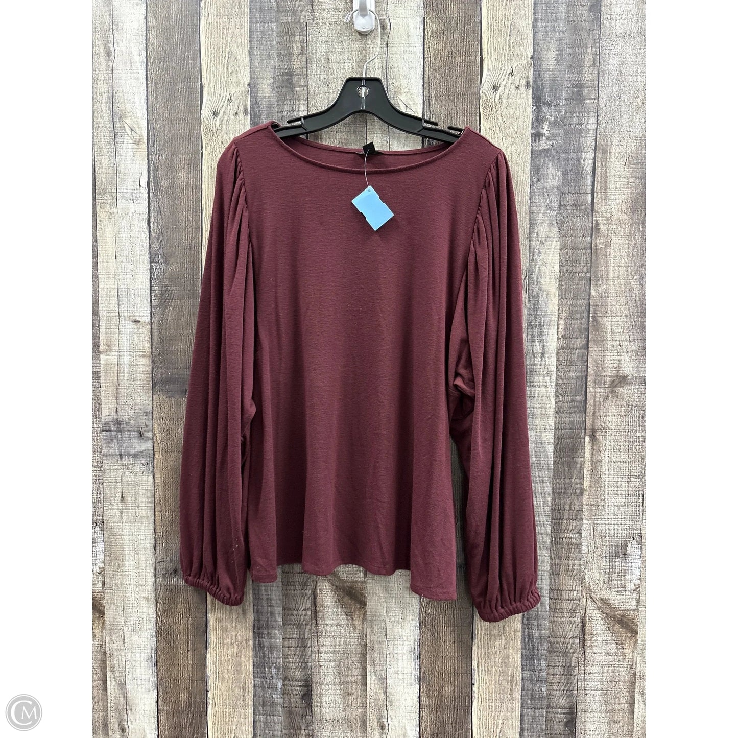 Top Long Sleeve By Ann Taylor In Red, Size: Xl