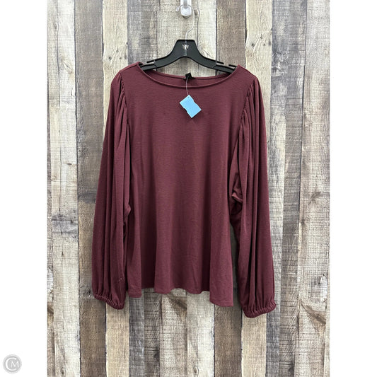 Top Long Sleeve By Ann Taylor In Red, Size: Xl