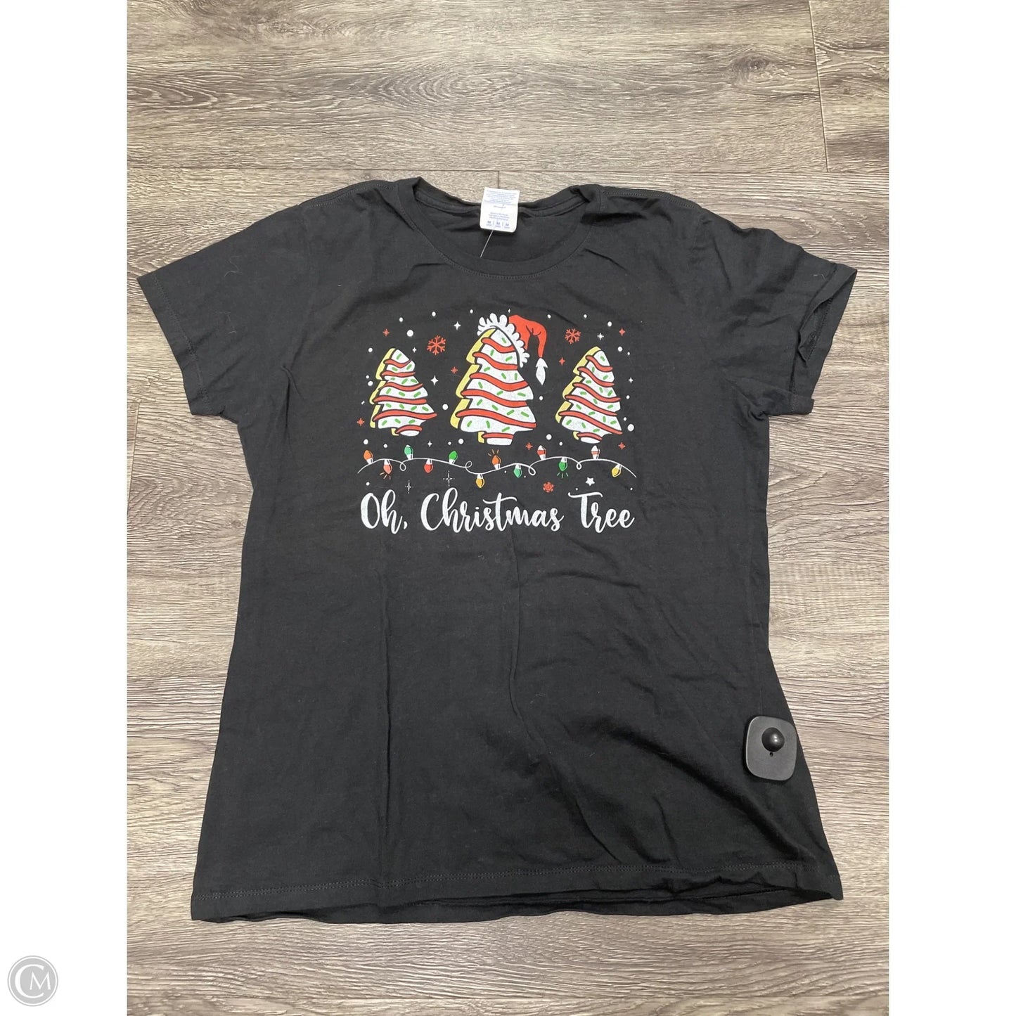 Top Short Sleeve By Port & Company In Black, Size: M