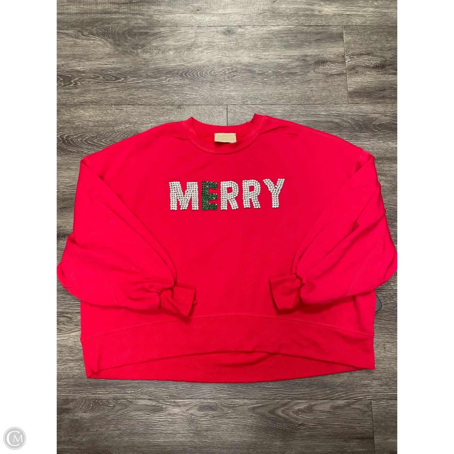 Sweatshirt Crewneck By Judith March In Red, Size: M