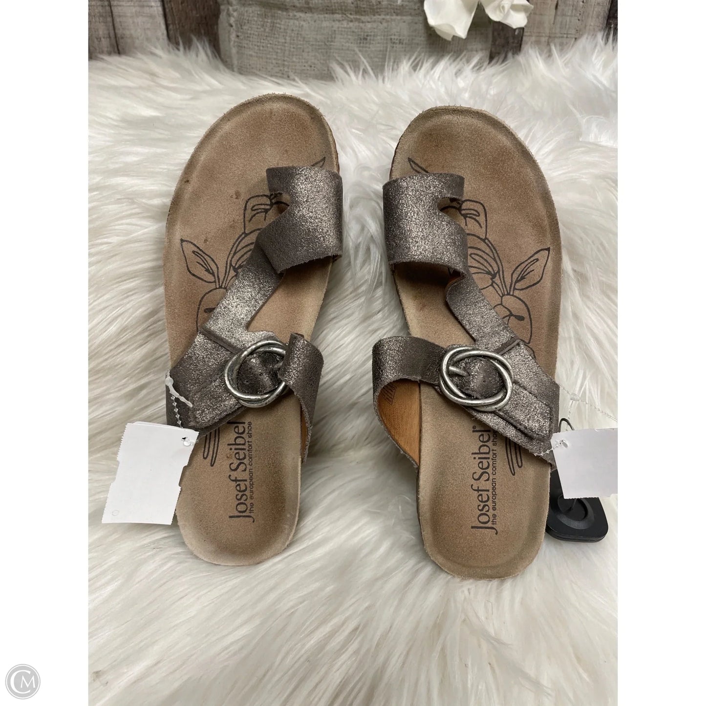 Sandals Flats By Josef Seibel In Grey, Size: 8