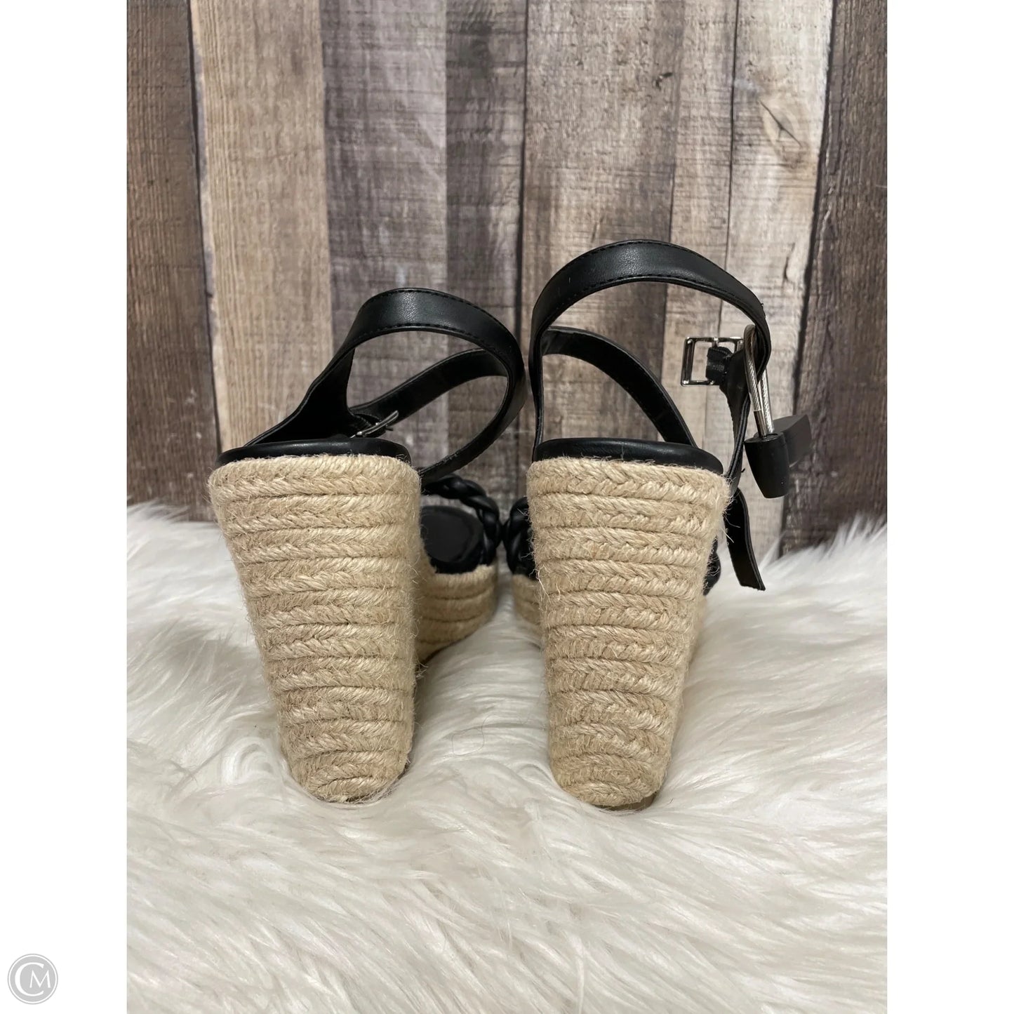 Sandals Heels Wedge By Bp In Black, Size: 9