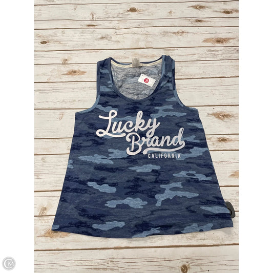 Top Sleeveless By Lucky Brand In Blue, Size: L