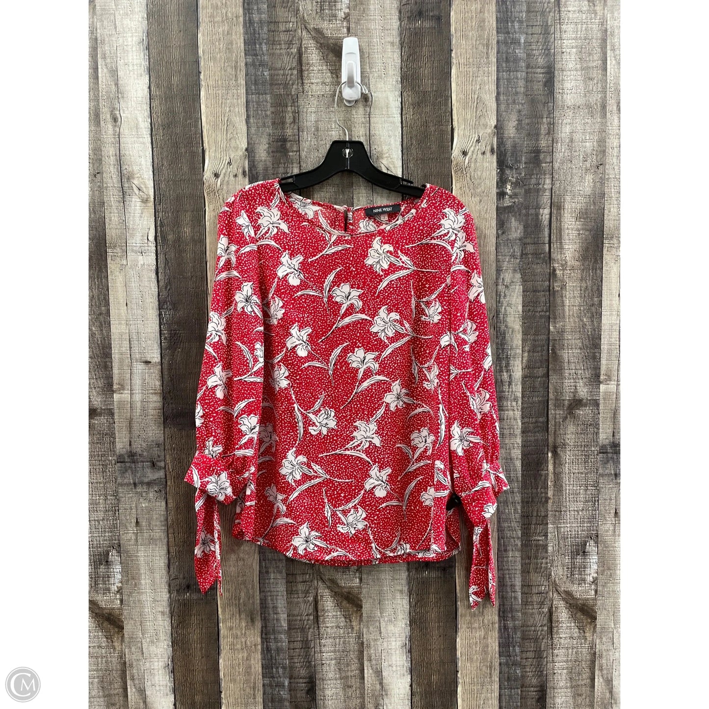 Top Long Sleeve By Nine West In Red, Size: S