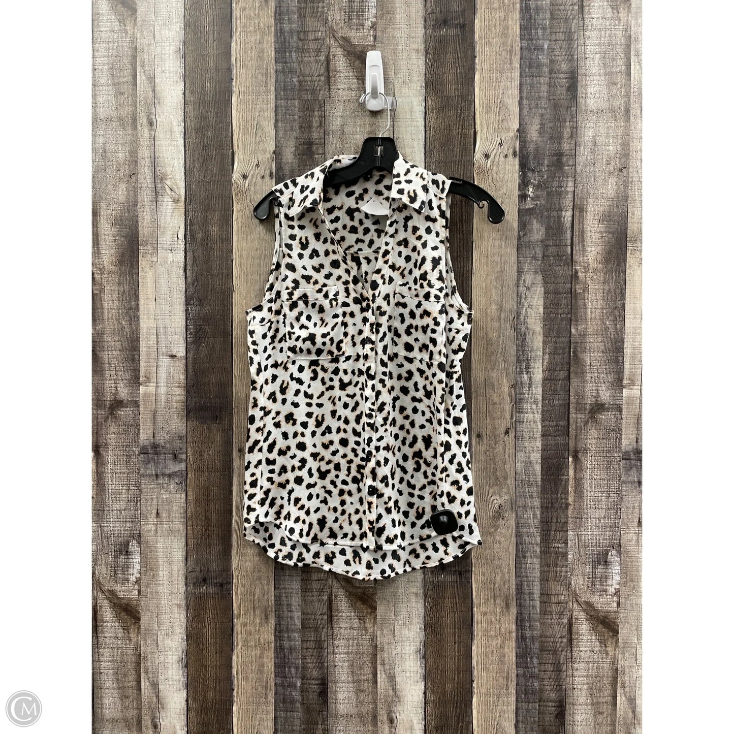 Top Sleeveless By Express In Animal Print, Size: Xs