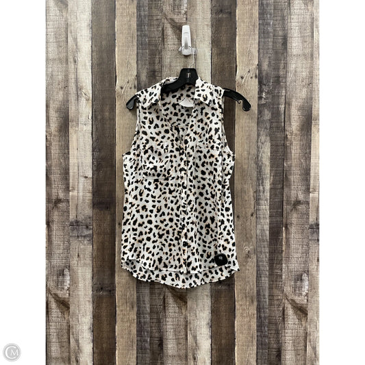 Top Sleeveless By Express In Animal Print, Size: Xs