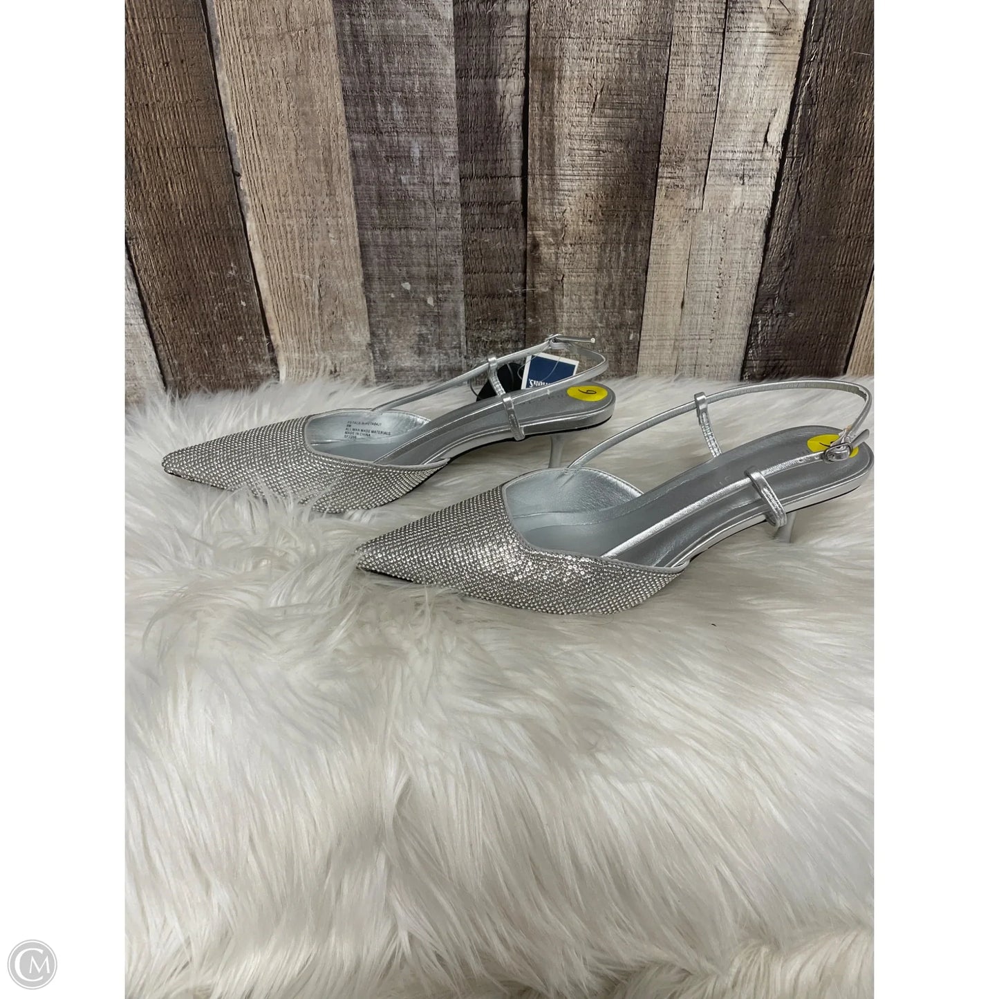 Shoes Heels Kitten By Madden Girl In Silver, Size: 9