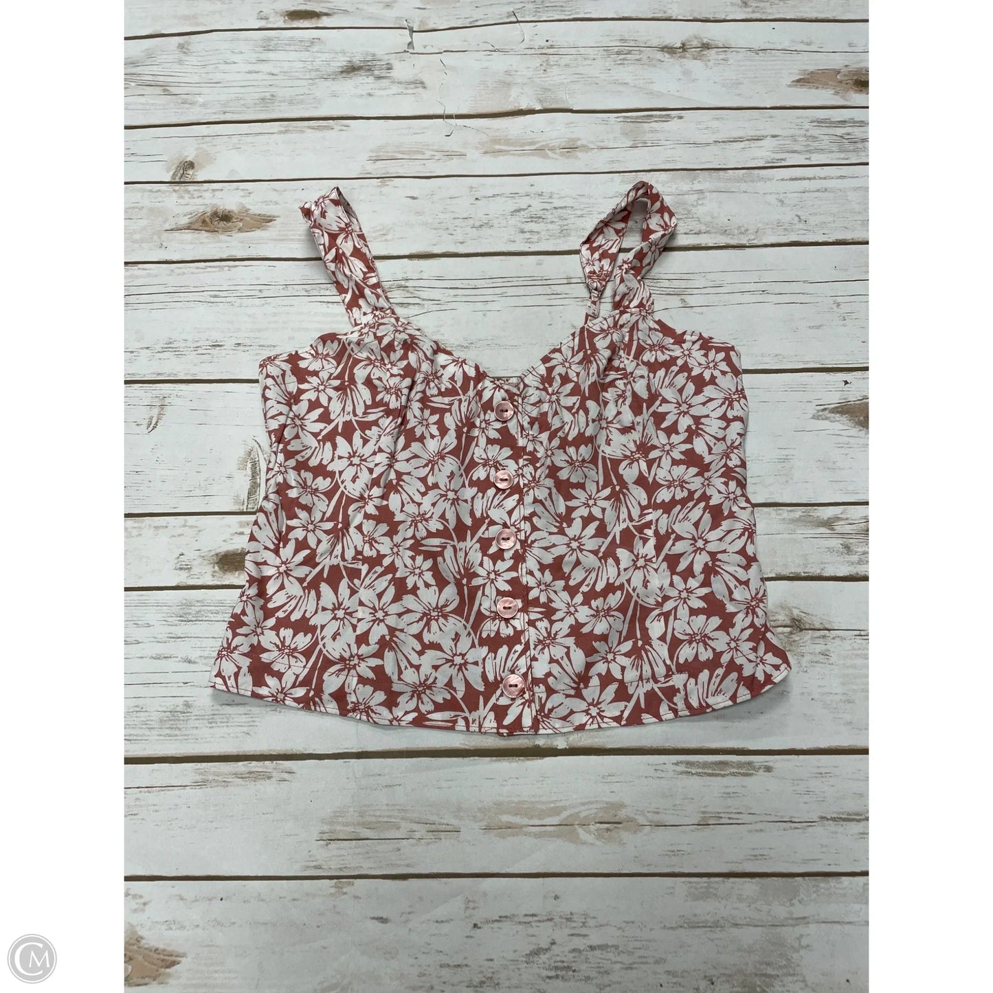 Top Sleeveless By Abercrombie And Fitch In Floral Print, Size: M