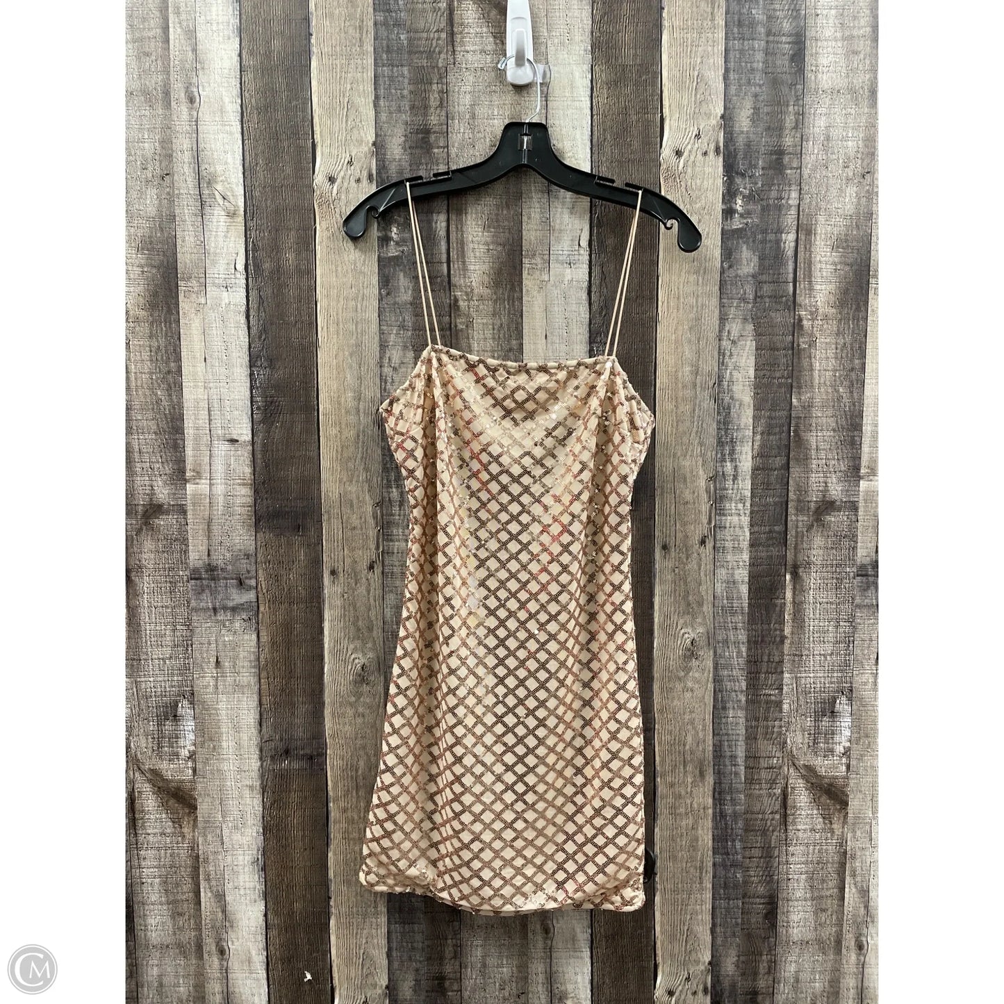 Dress Party Short By Pretty Little Thing In Gold, Size: S
