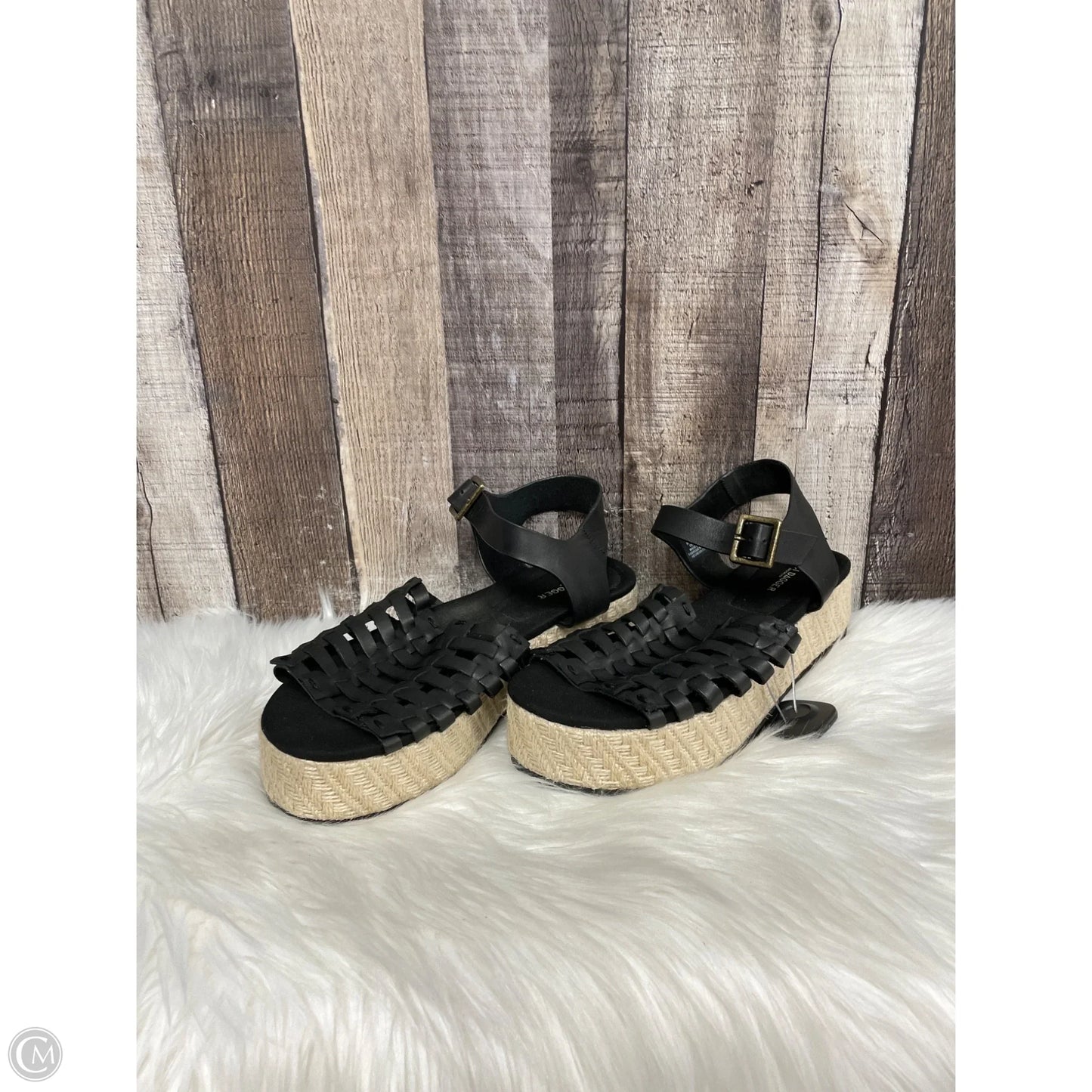 Sandals Heels Wedge By Kelsi Dagger In Black, Size: 9.5