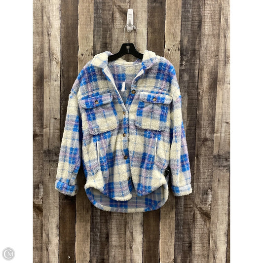 Jacket Fleece By Cmf In Blue & Purple, Size: S