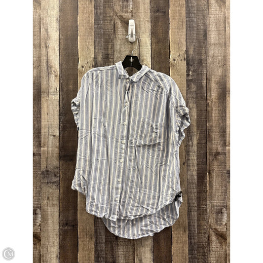 Top Short Sleeve By So In Blue & White, Size: Xxl