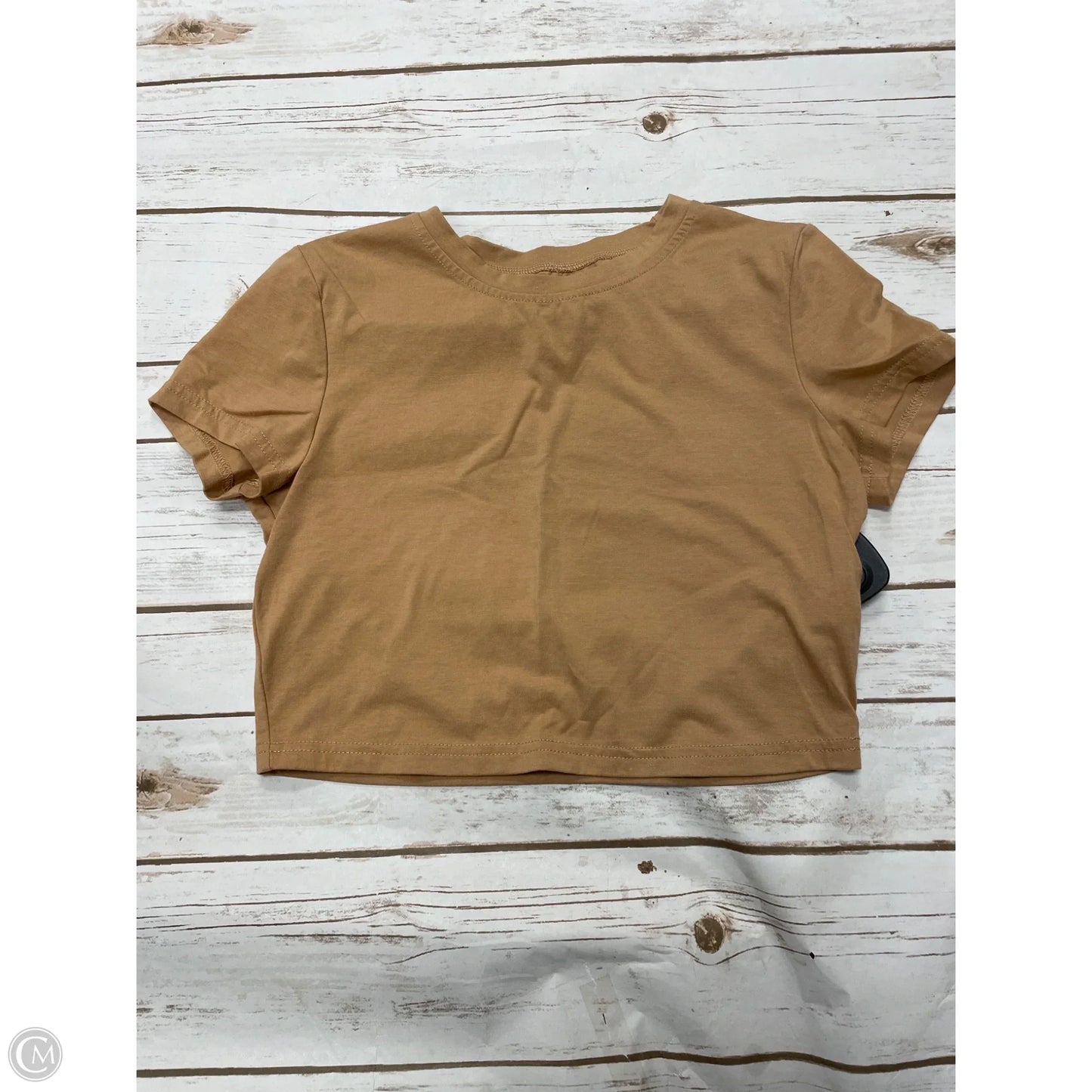 Top Short Sleeve By Cmf In Brown, Size: M
