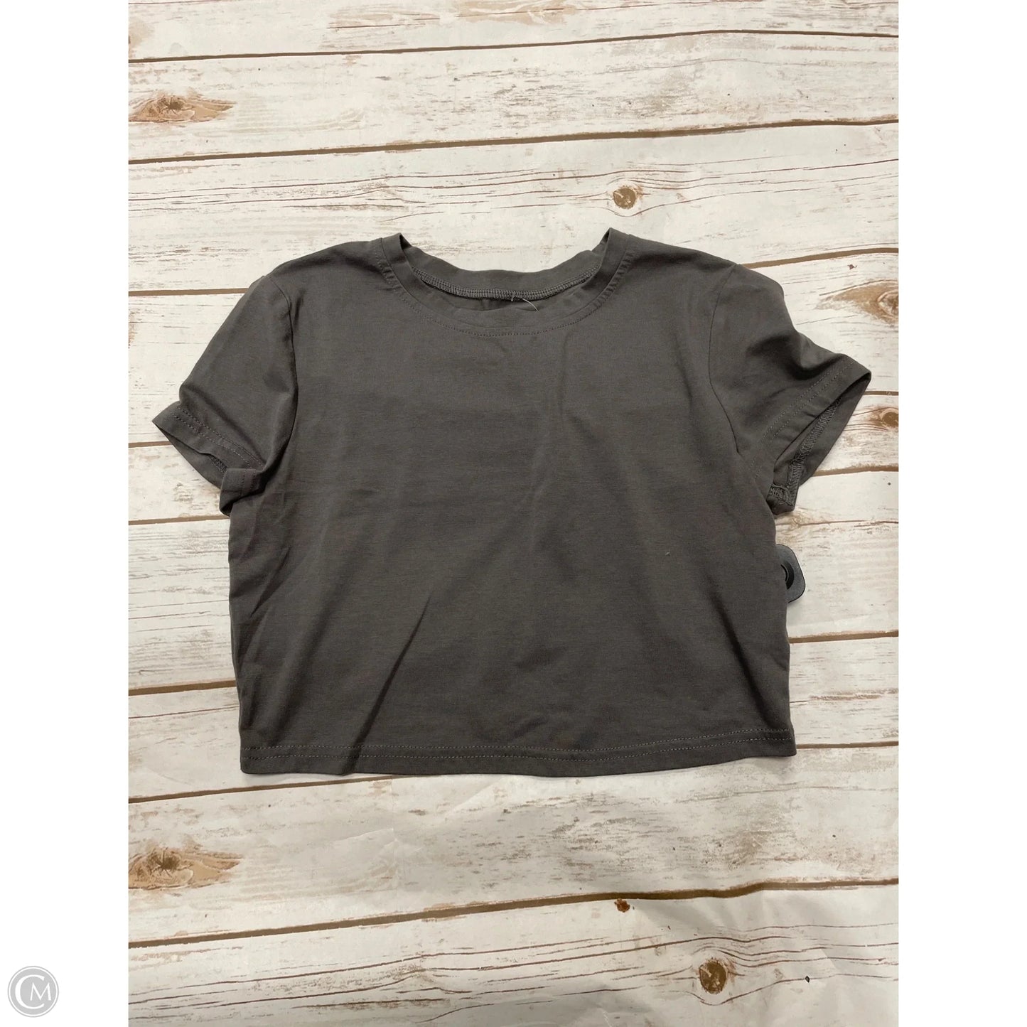 Top Short Sleeve By Cmf In Grey, Size: M
