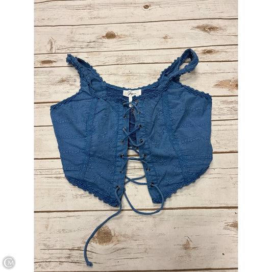 Top Sleeveless By Japna In Blue, Size: M