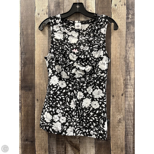 Top Sleeveless By Cabi In Black & White, Size: Xs