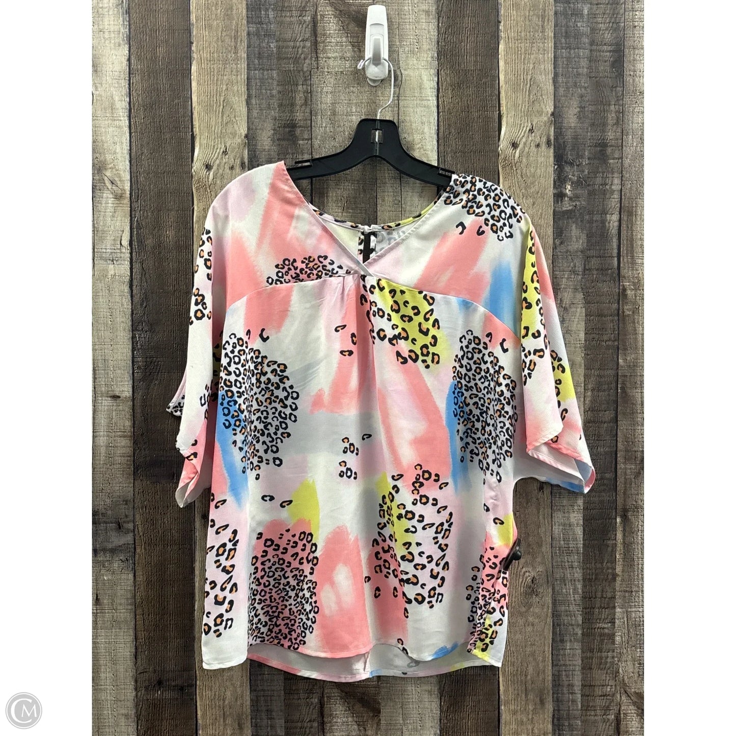 Top Short Sleeve By Cmf In Multi-colored, Size: S