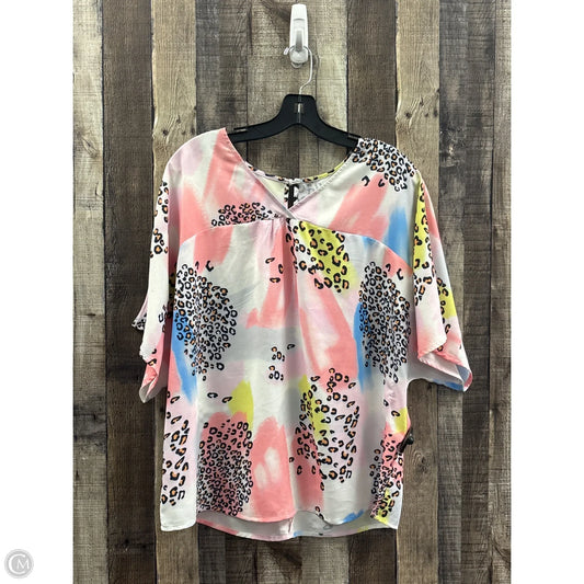 Top Short Sleeve By Cmf In Multi-colored, Size: S