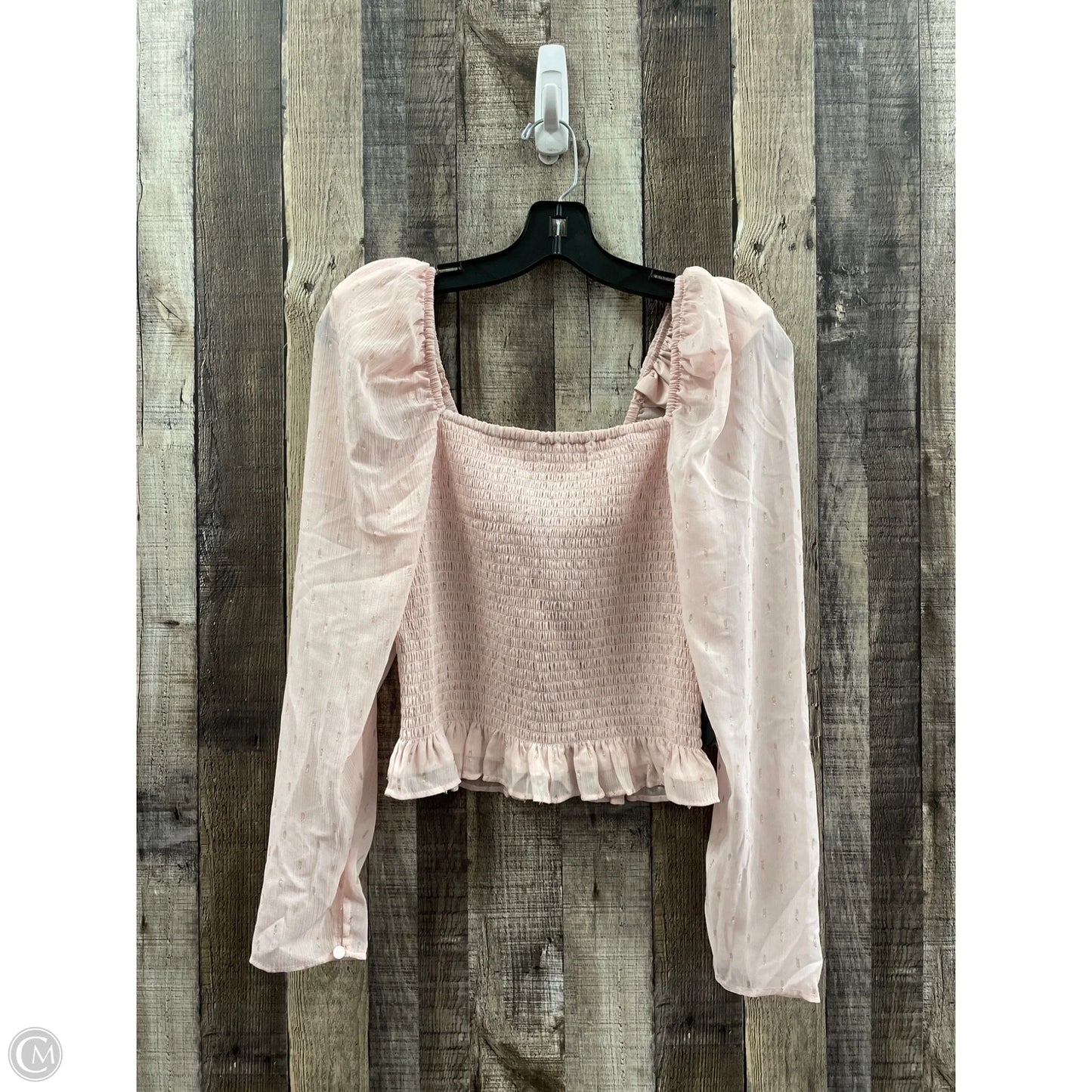 Top Long Sleeve By Express In Pink, Size: S