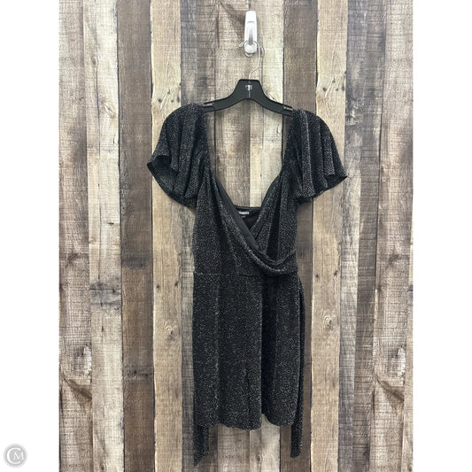 Dress Party Short By Express In Black & Silver, Size: S