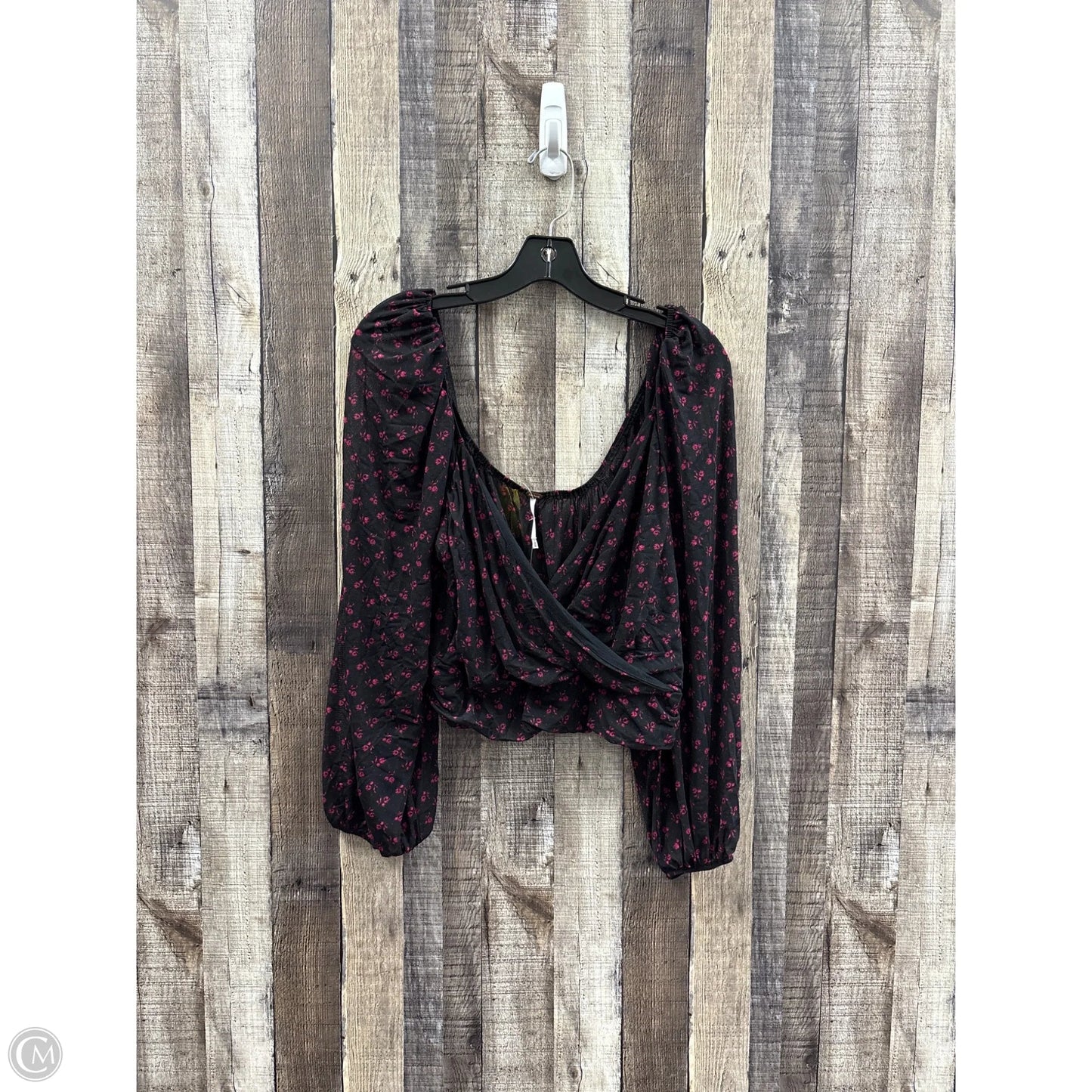 Top Long Sleeve By Free People In Black & Purple, Size: M