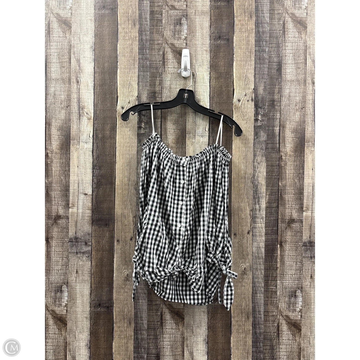 Top Long Sleeve By Caution To The Wind In Checkered Pattern, Size: M