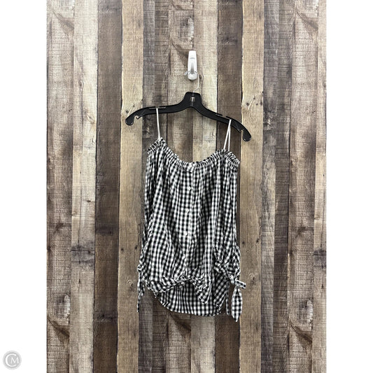 Top Long Sleeve By Caution To The Wind In Checkered Pattern, Size: M