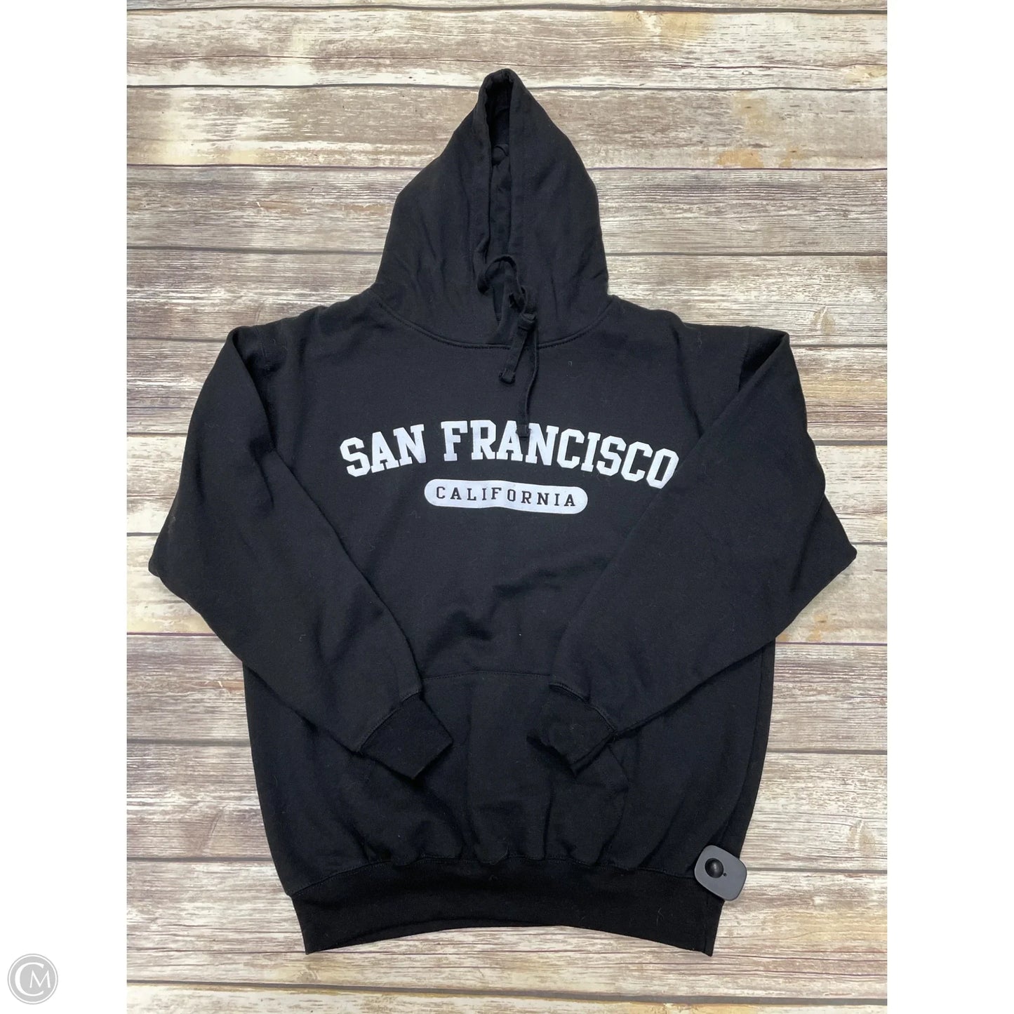 Sweatshirt Hoodie By Clothes Mentor In Black, Size: L