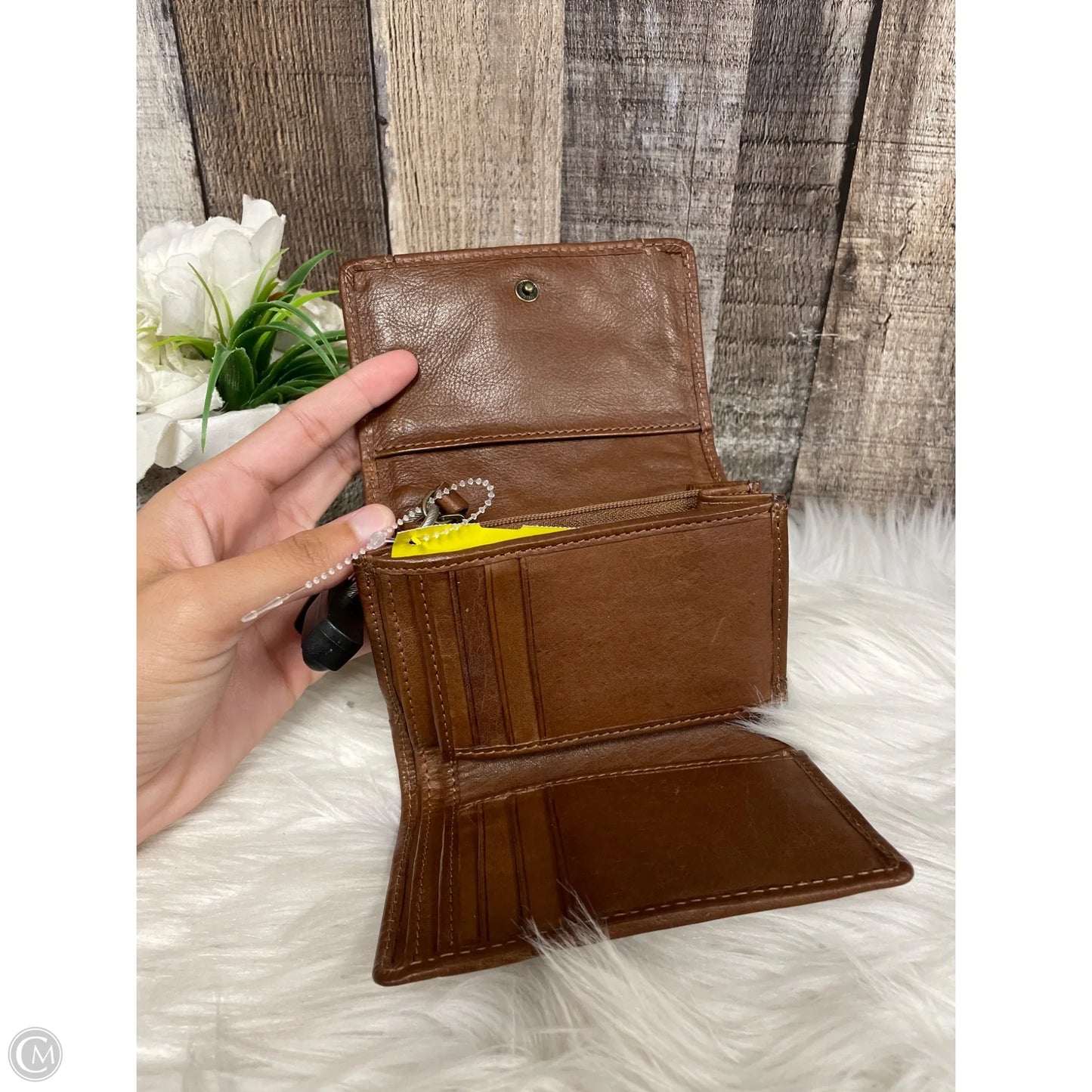 Wallet Leather By Cmf, Size: Medium