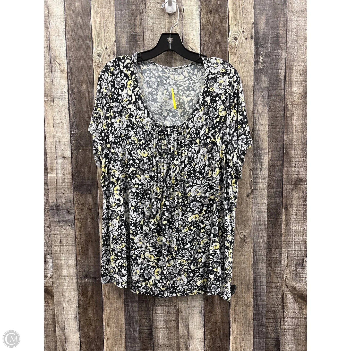 Top Short Sleeve By Croft And Barrow In Multi-colored, Size: 2x