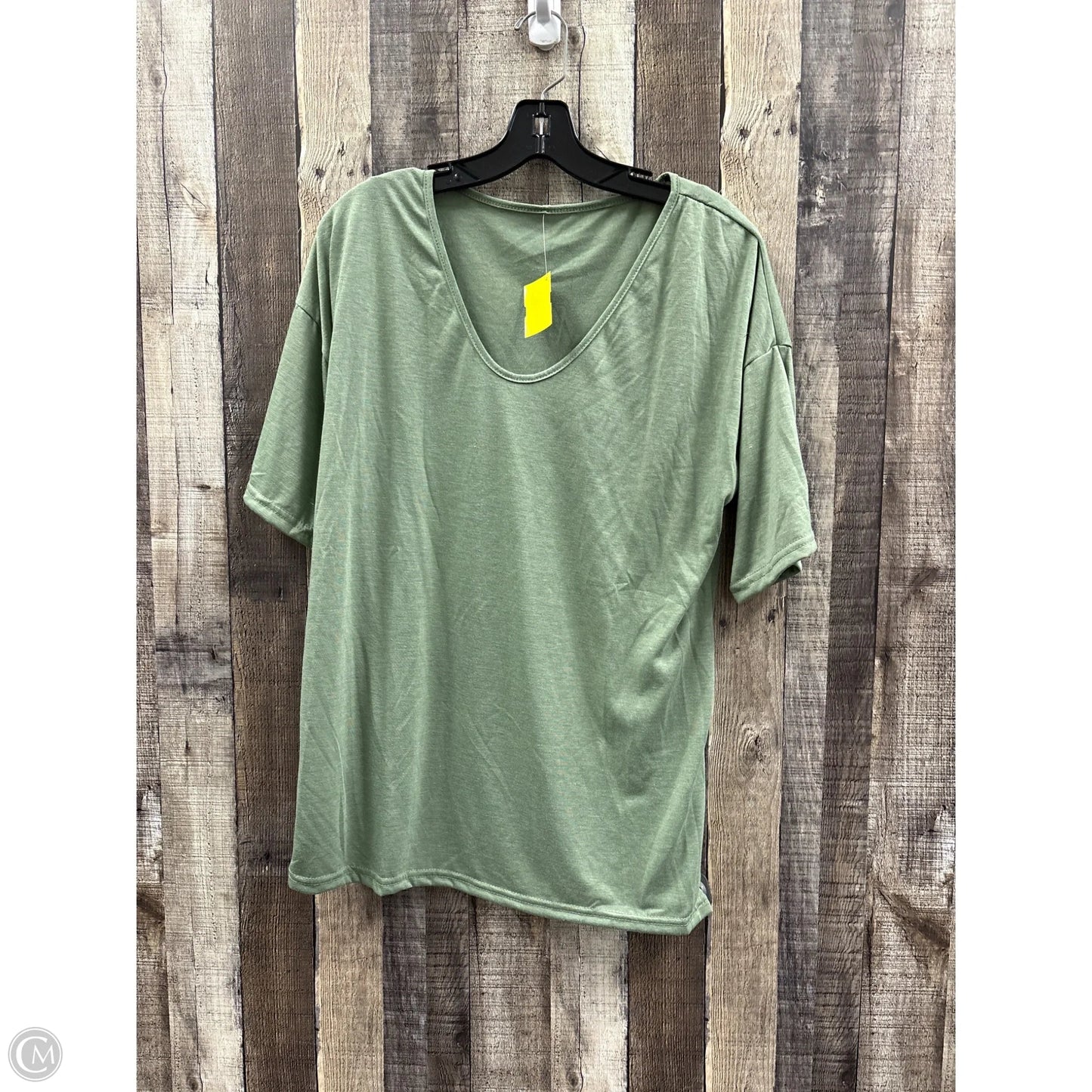 Top Short Sleeve By Cmf In Green, Size: Xl