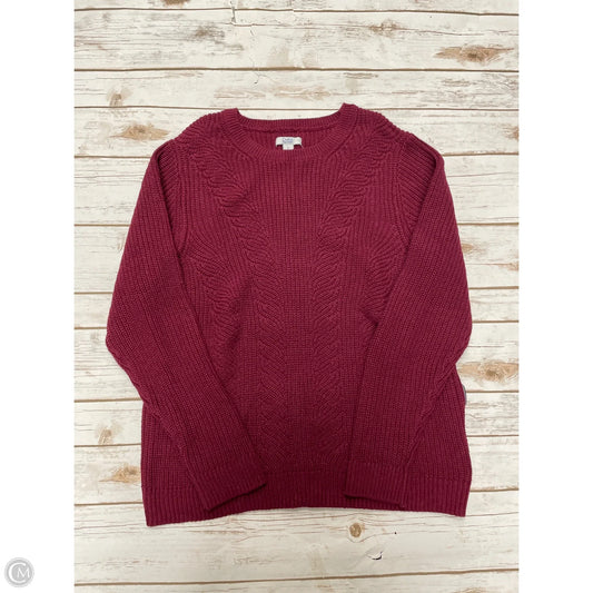 Sweater By Croft And Barrow In Maroon, Size: L