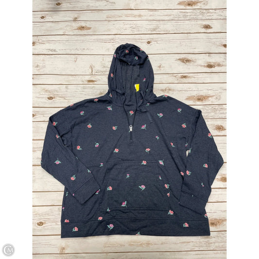Sweatshirt Hoodie By Croft And Barrow In Navy, Size: Xxl