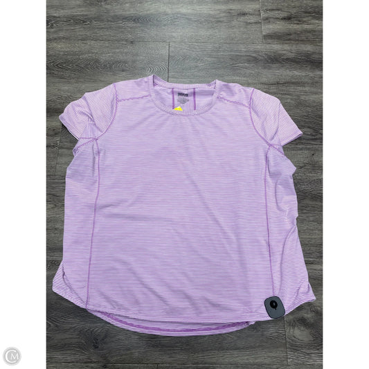 Athletic Top Short Sleeve By Duluth Trading In Purple, Size: 3x