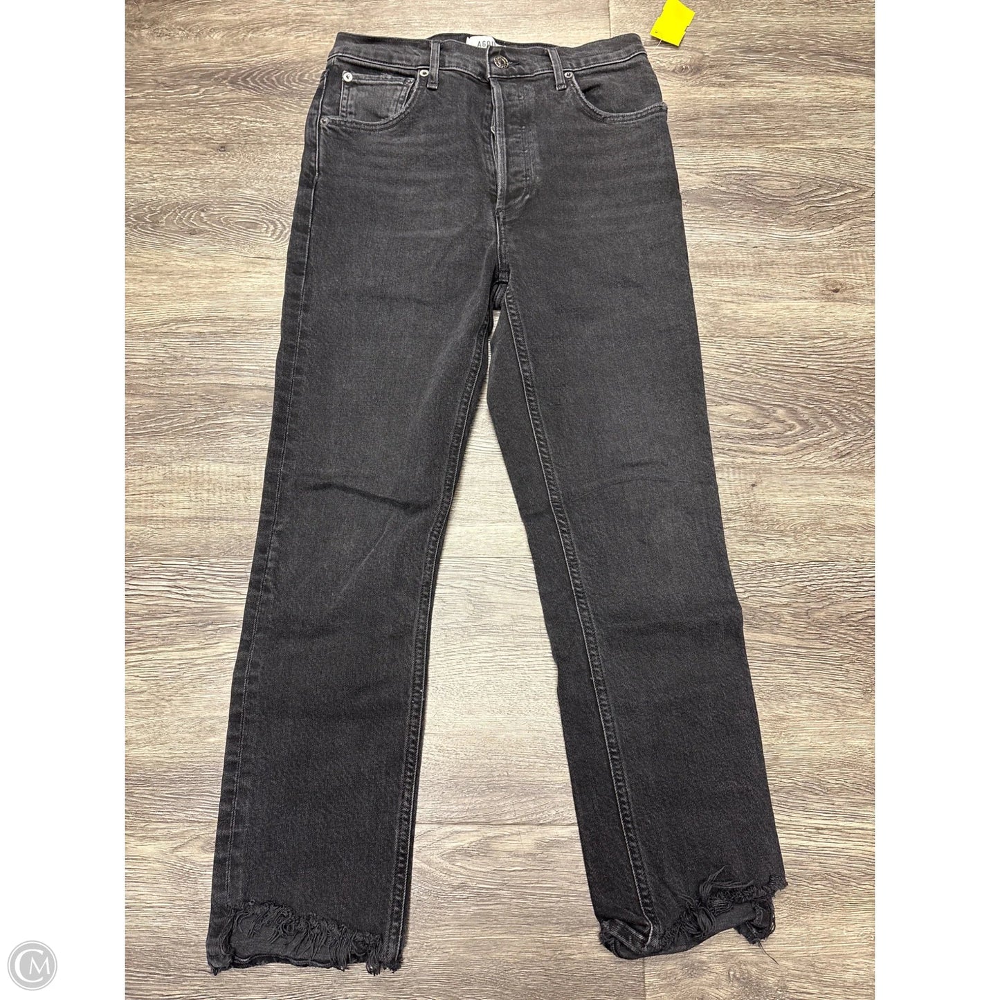 Jeans Skinny By Agolde In Black Denim, Size: 4