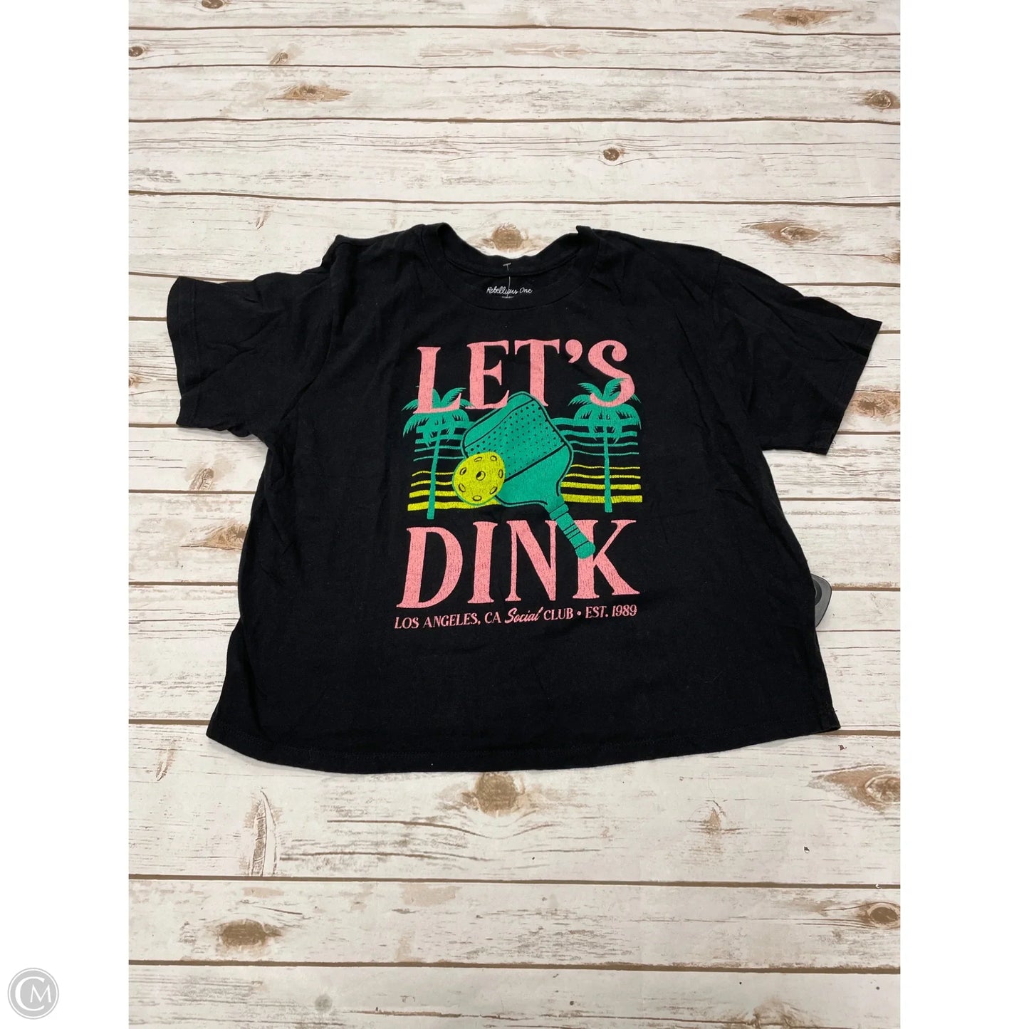 Top Short Sleeve Basic By Cme In Black, Size: L