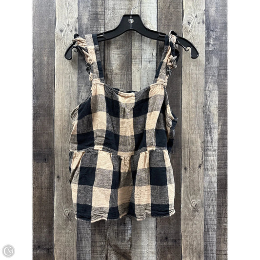 Top Sleeveless By Who What Wear In Black & Brown, Size: L