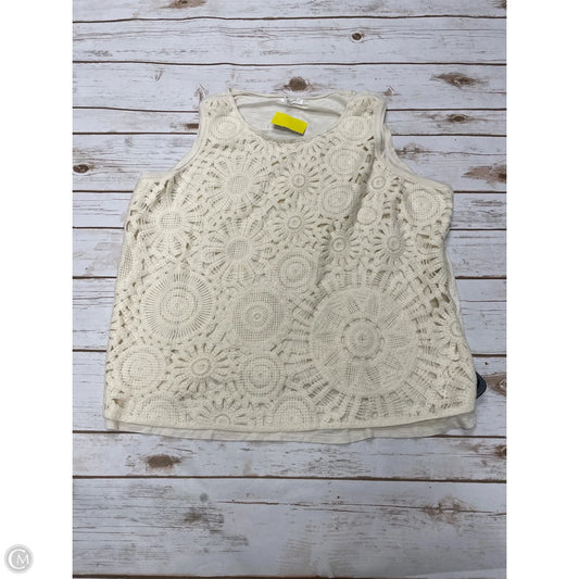 Top Sleeveless By Maurices In Cream, Size: Xxl