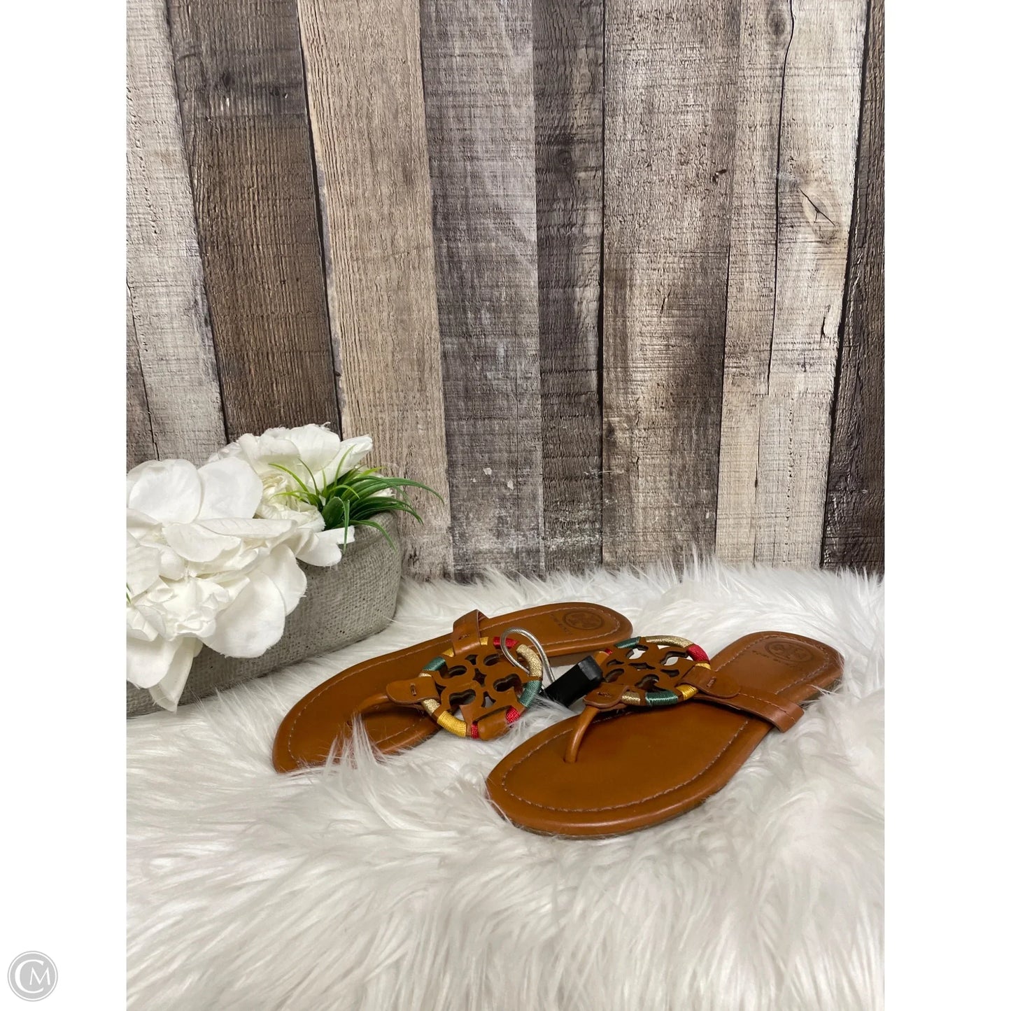 Sandals Designer By Tory Burch In Brown, Size: 5.5