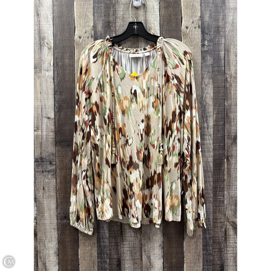 Top Long Sleeve By Cme In Multi-colored, Size: Xl