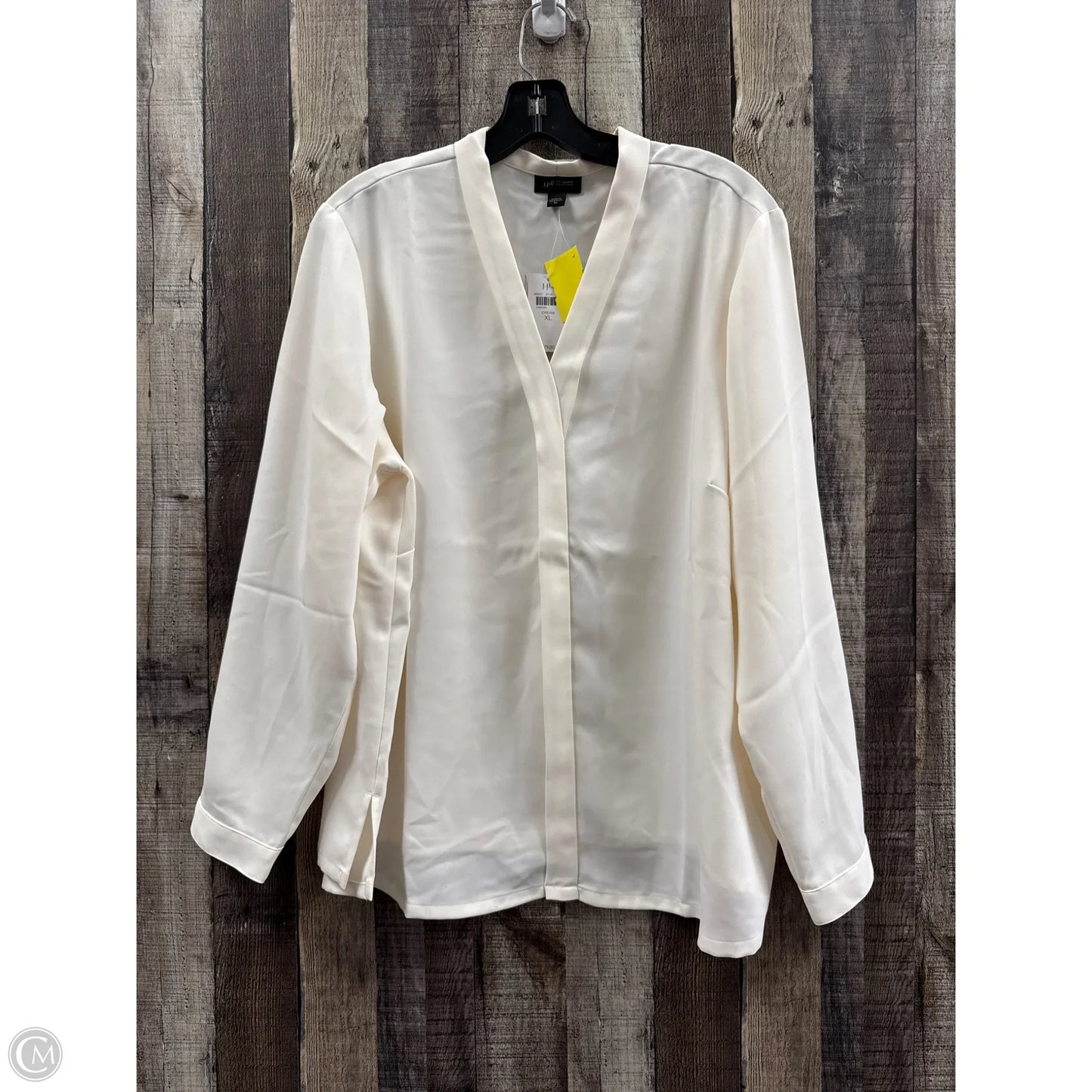 Top Long Sleeve By J. Jill In Cream, Size: Xl