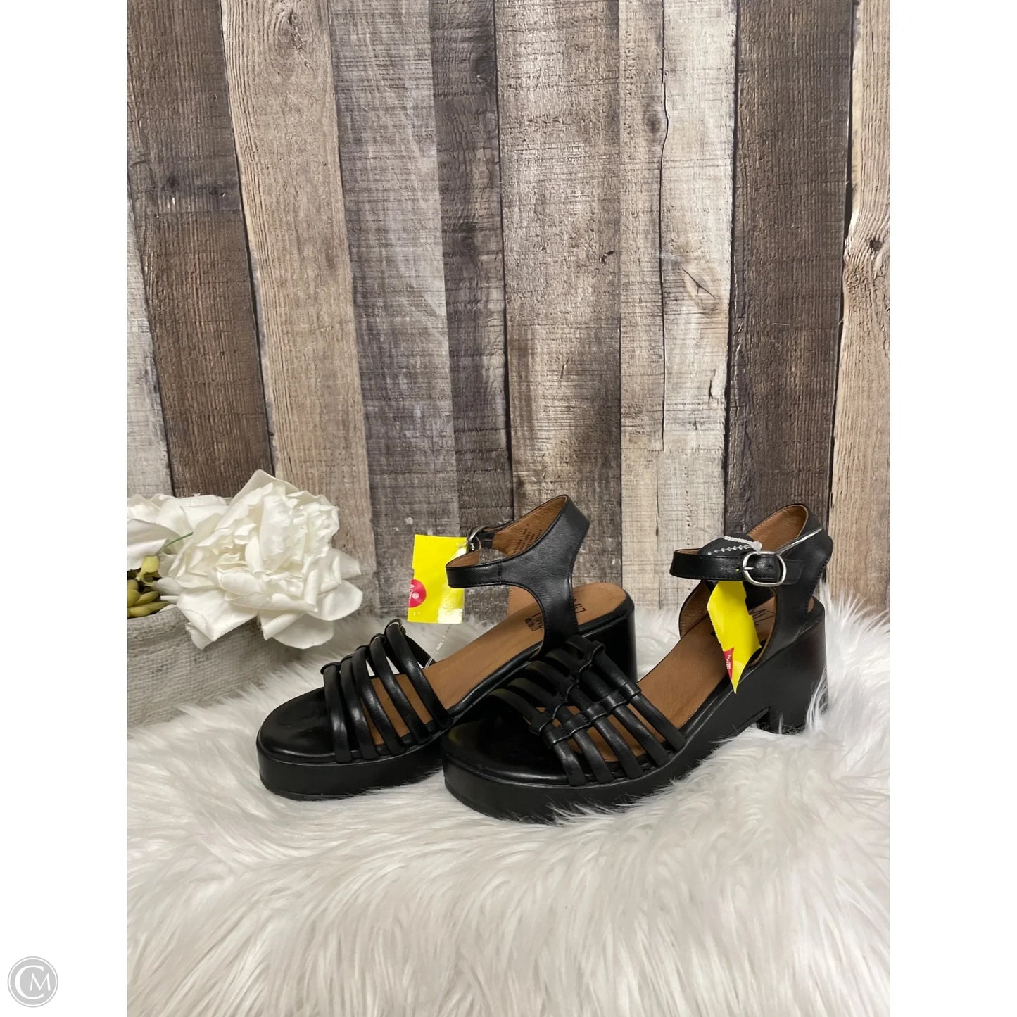 Sandals Heels Block By Miz Mooz In Black, Size: 6