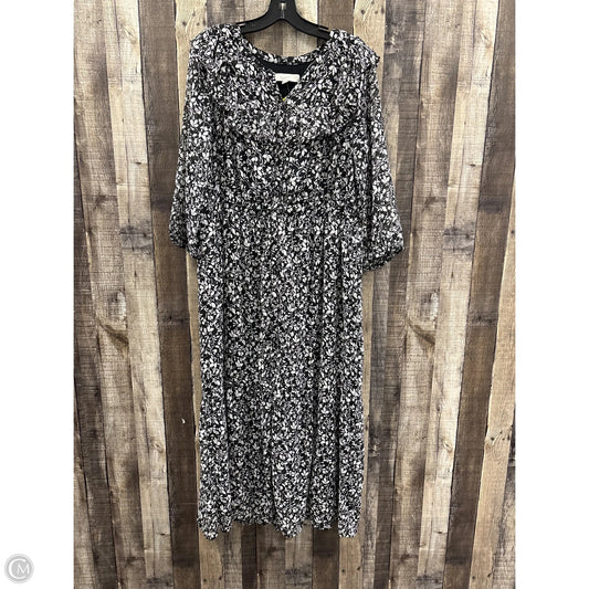 Dress Casual Maxi By Loft In Black & White, Size: Xl
