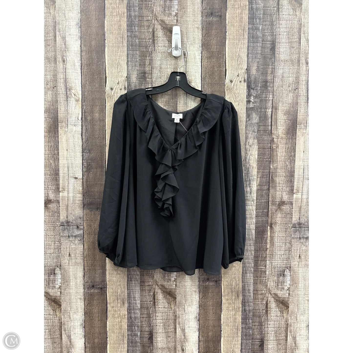 Top Long Sleeve By J. Crew In Black, Size: Xl