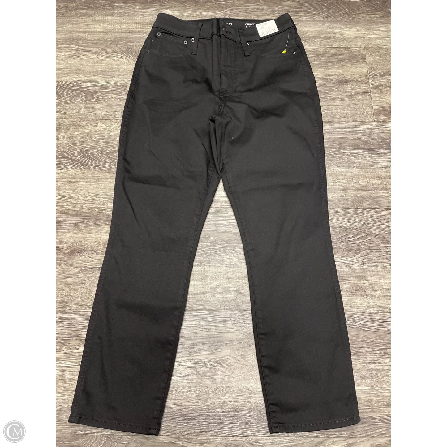Jeans Straight By J. Crew In Black Denim, Size: 10